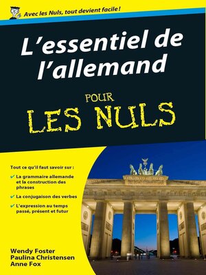 cover image of Essentiel de l'allemand Pour les Nuls